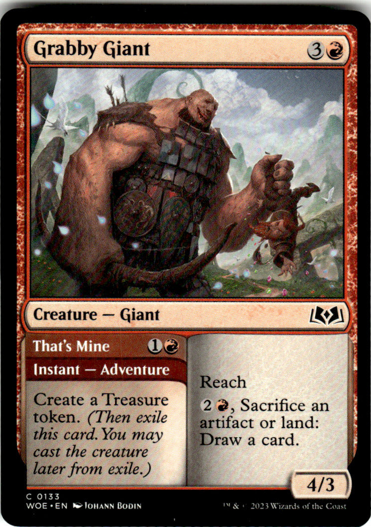 Grabby Giant Wilds of Eldraine 133 C Magic: The Gathering Near Mint