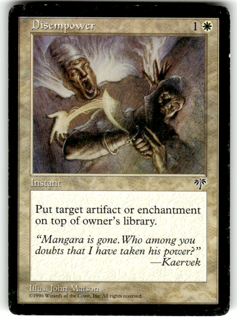 Disempower Mirage C Magic: The Gathering Lightly Played