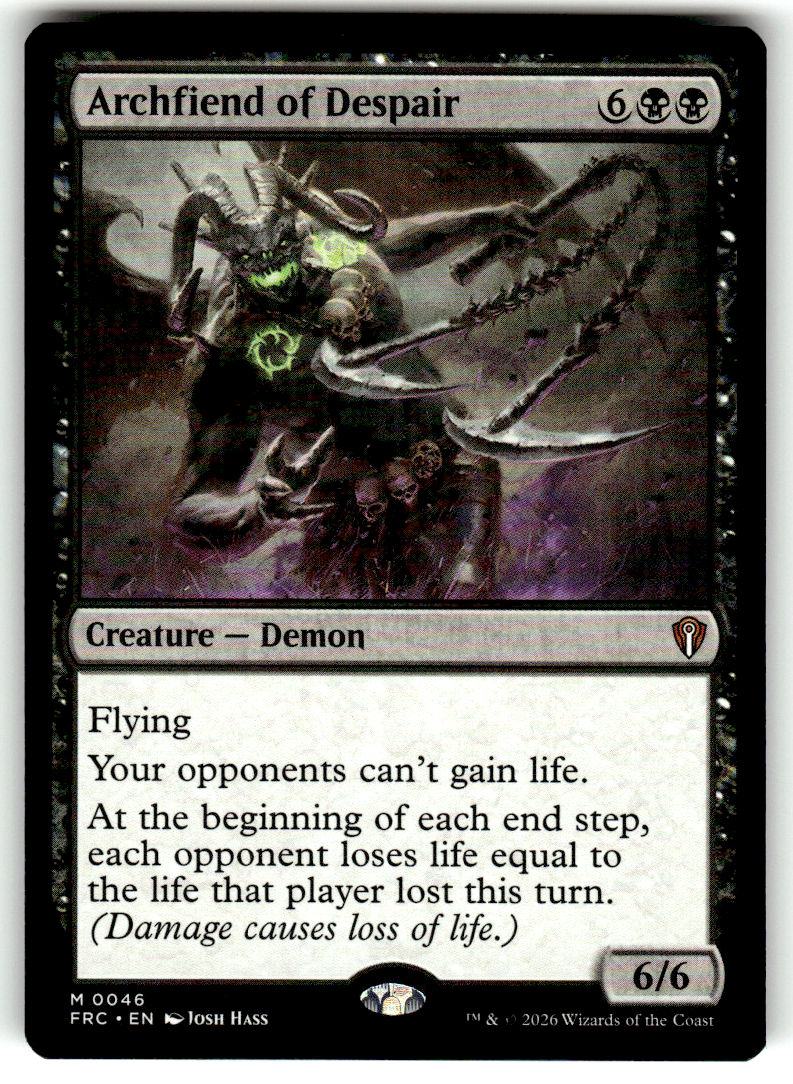 Archfiend of Despair Commander: Reality Fracture 46 M Magic: The Gathering