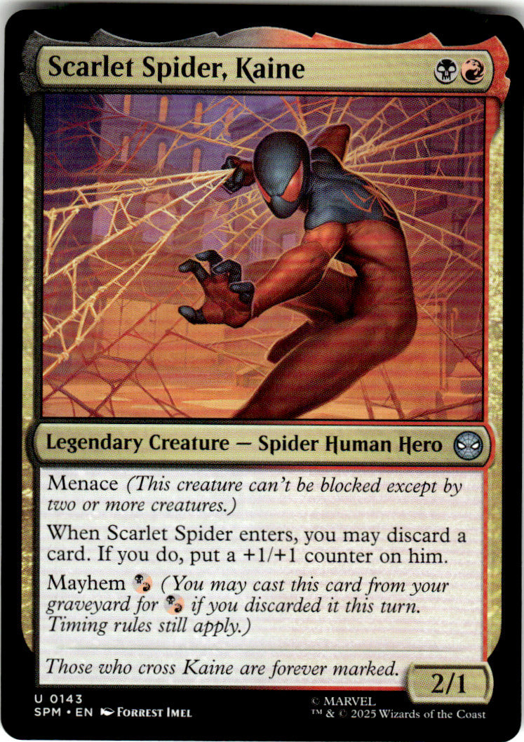 Scarlet Spider, Kaine Marvel's Spider-Man 143 U Magic: The Gathering Near Mint