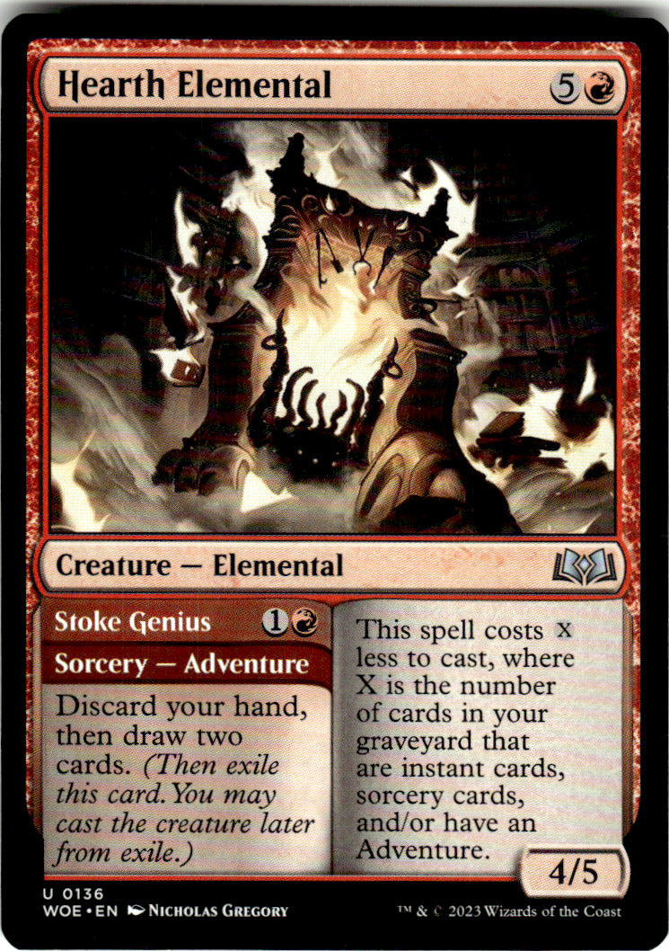Hearth Elemental Wilds of Eldraine 136 U Magic: The Gathering Near Mint