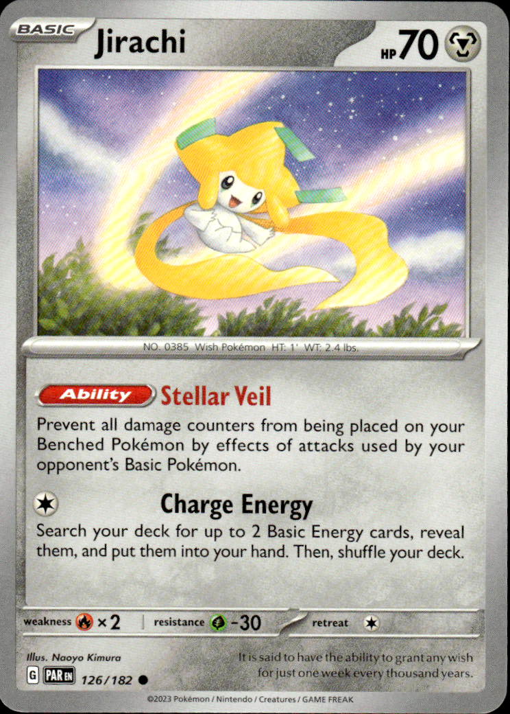 Jirachi Paradox Rift 126/182 Common Pokémon — English Near Mint