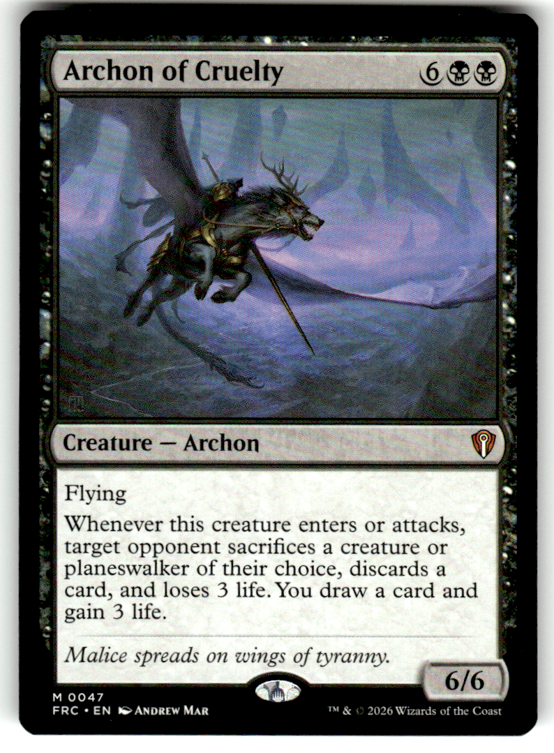 Archon of Cruelty Commander: Reality Fracture 47 M Magic: The Gathering