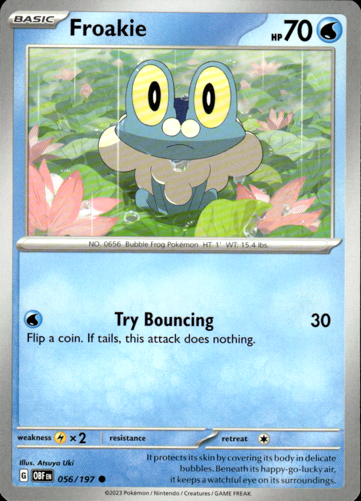 Froakie Obsidian Flames 056/197 Common Pokémon — English Near Mint
