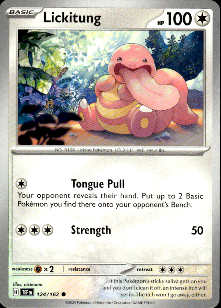 Lickitung Temporal Forces 124/162 Common Pokémon — English Near Mint
