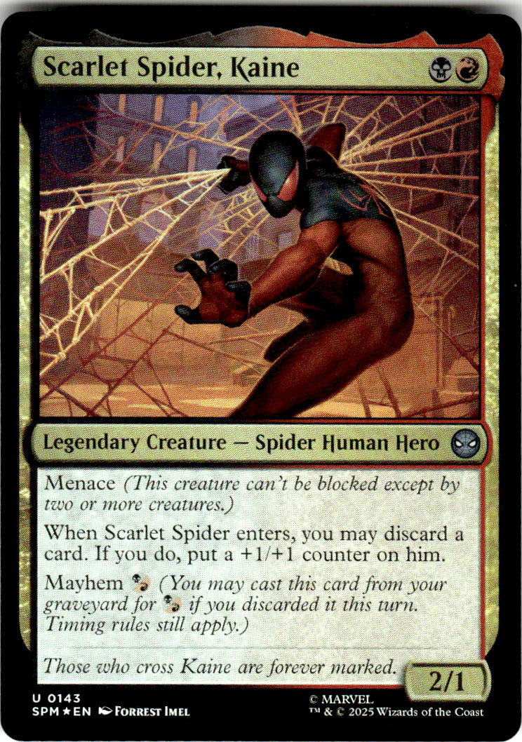Scarlet Spider, Kaine Marvel's Spider-Man 143 U Foil Magic: The Gathering