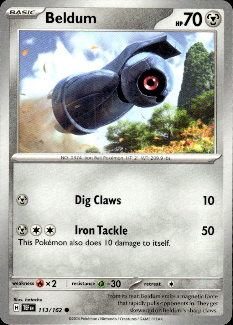 Beldum Temporal Forces 113/162 Common Pokémon — English Near Mint