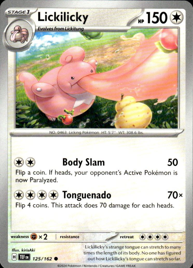 Lickilicky Temporal Forces 125/162 Common Pokémon — English Near Mint