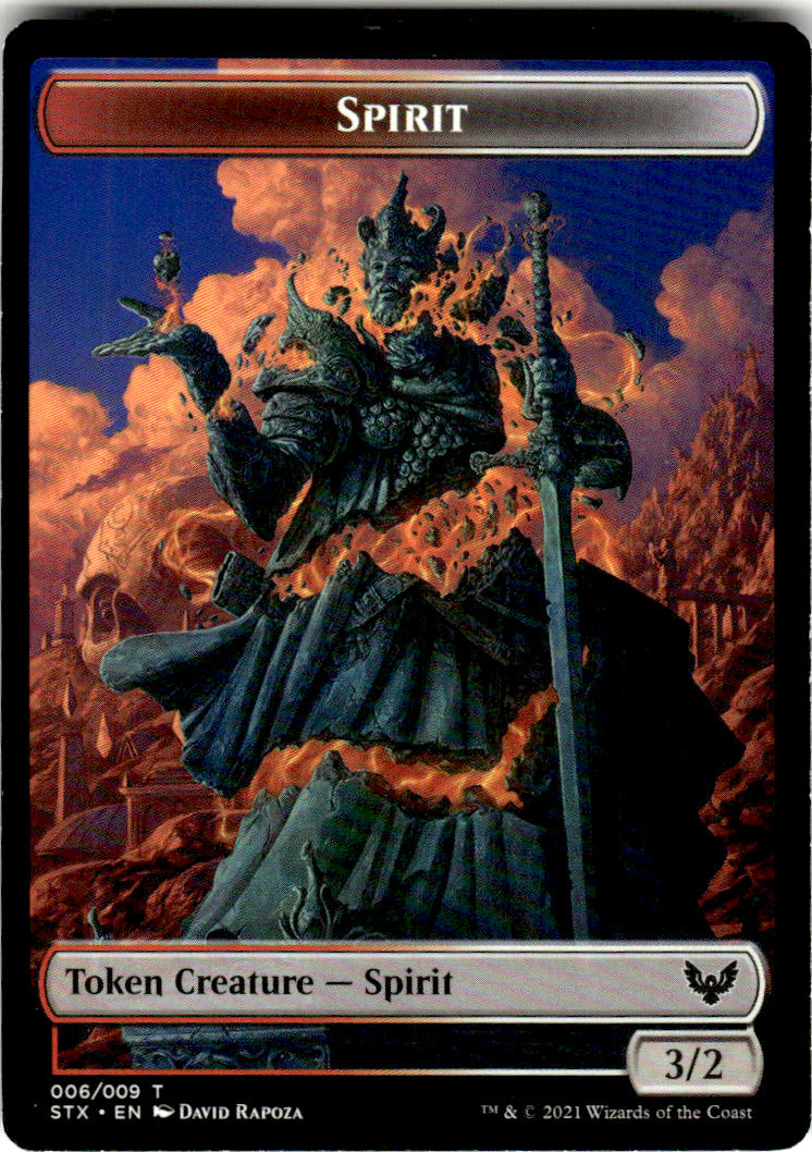 Spirit Token Strixhaven: School of Mages 6 T Magic: The Gathering Near Mint