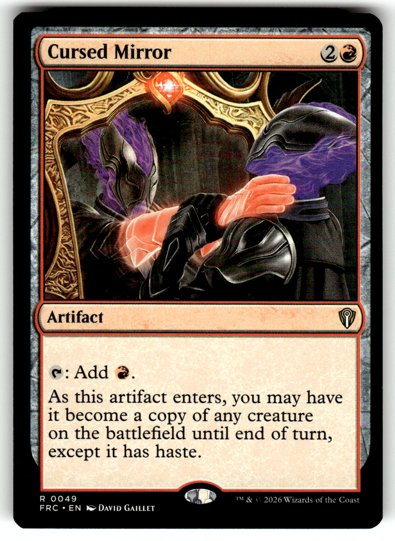 Cursed Mirror Commander: Reality Fracture 49 R Magic: The Gathering Near Mint