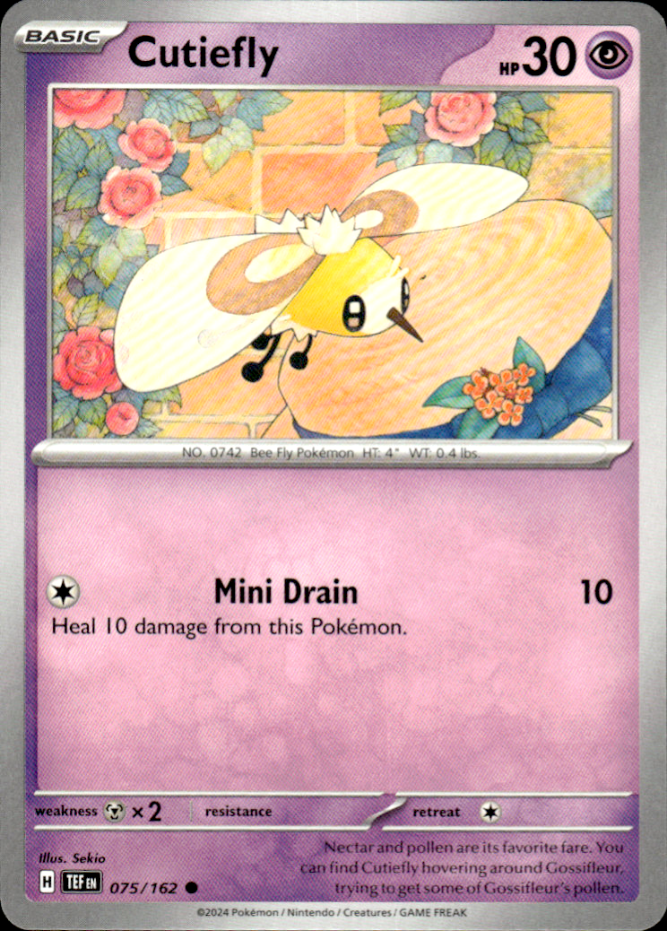 Cutiefly Temporal Forces 075/162 Common Pokémon — English Near Mint