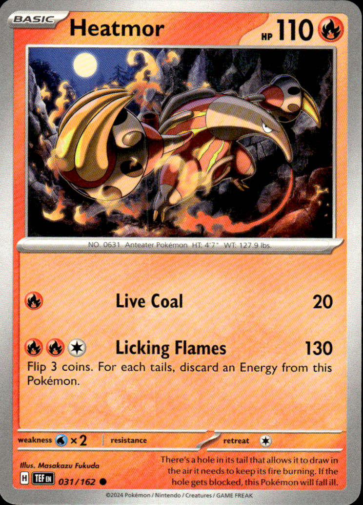 Heatmor Temporal Forces 031/162 Common Pokémon — English Near Mint