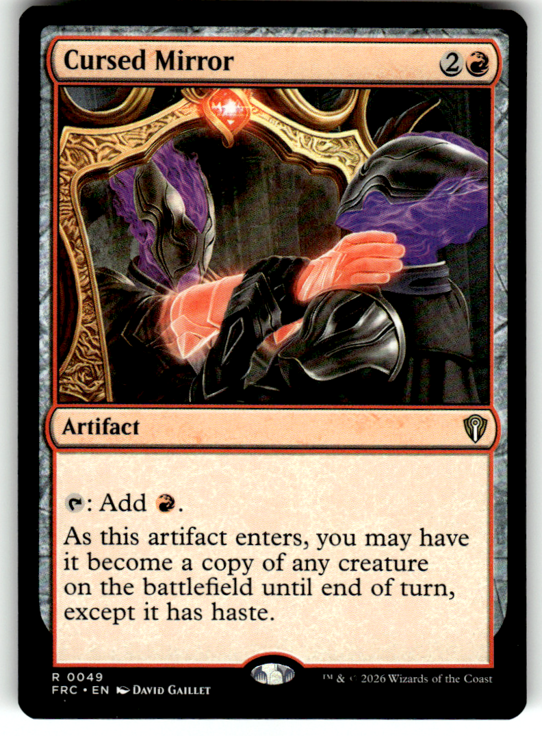 Cursed Mirror Commander: Reality Fracture 49 R Magic: The Gathering Near Mint
