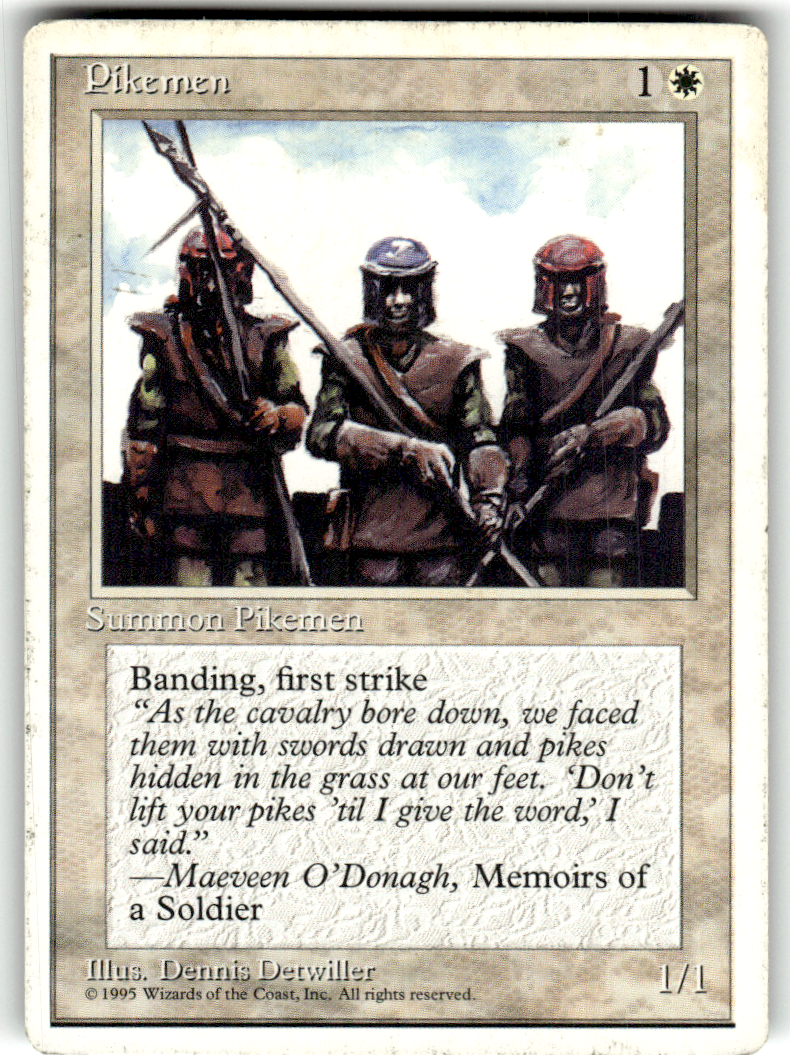 Pikemen Fourth Edition C Magic: The Gathering Lightly Played