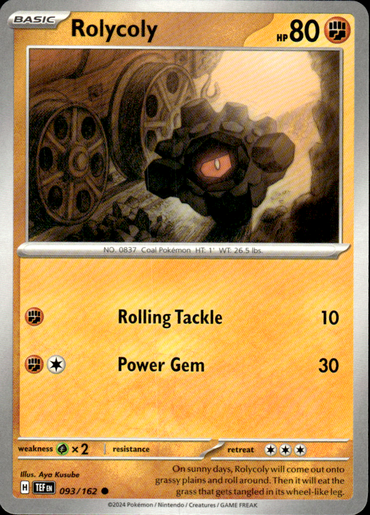 Rolycoly Temporal Forces 093/162 Common Pokémon — English Near Mint