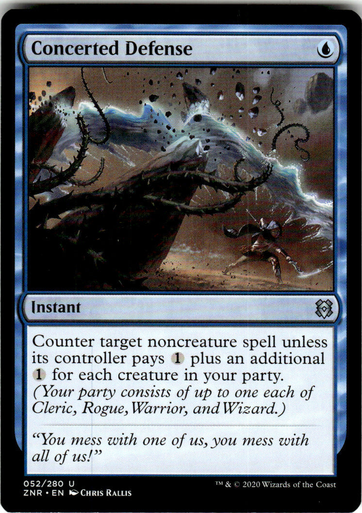 Concerted Defense Zendikar Rising 52 U Magic: The Gathering Near Mint