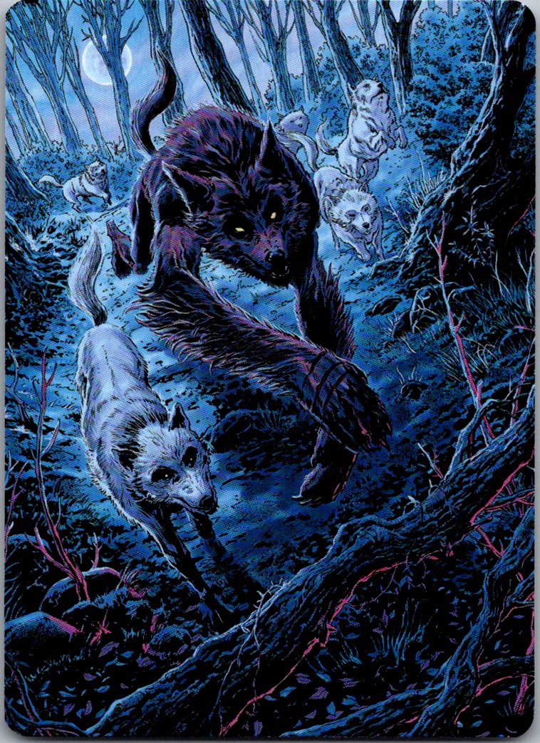 Untamed Pup Gold-Stamped Signature 77 Art Series: Innistrad Midnight Hunt MTG NM