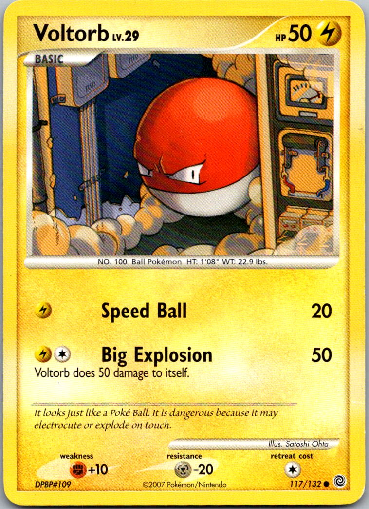 Voltorb 117/132 Common Secret Wonders Pokemon Heavily Played