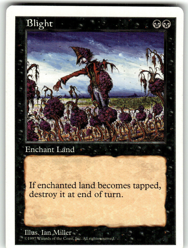 Blight Fifth Edition U Magic: The Gathering Lightly Played