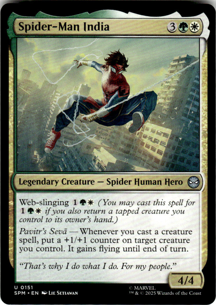 Spider-Man India Marvel's Spider-Man 151 U Magic: The Gathering Near Mint