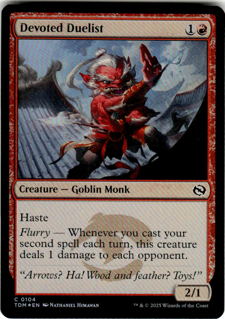 Devoted Duelist Tarkir: Dragonstorm 104 C Foil Magic: The Gathering Near Mint