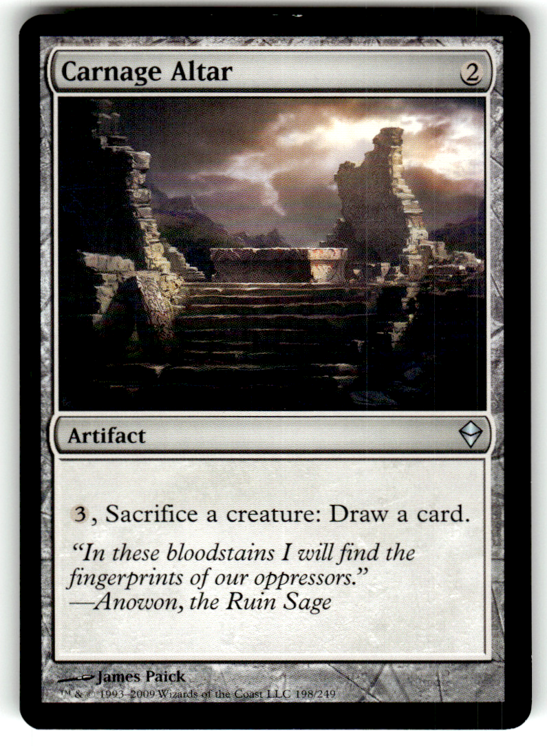 Carnage Altar Zendikar 198 U Magic: The Gathering Near Mint