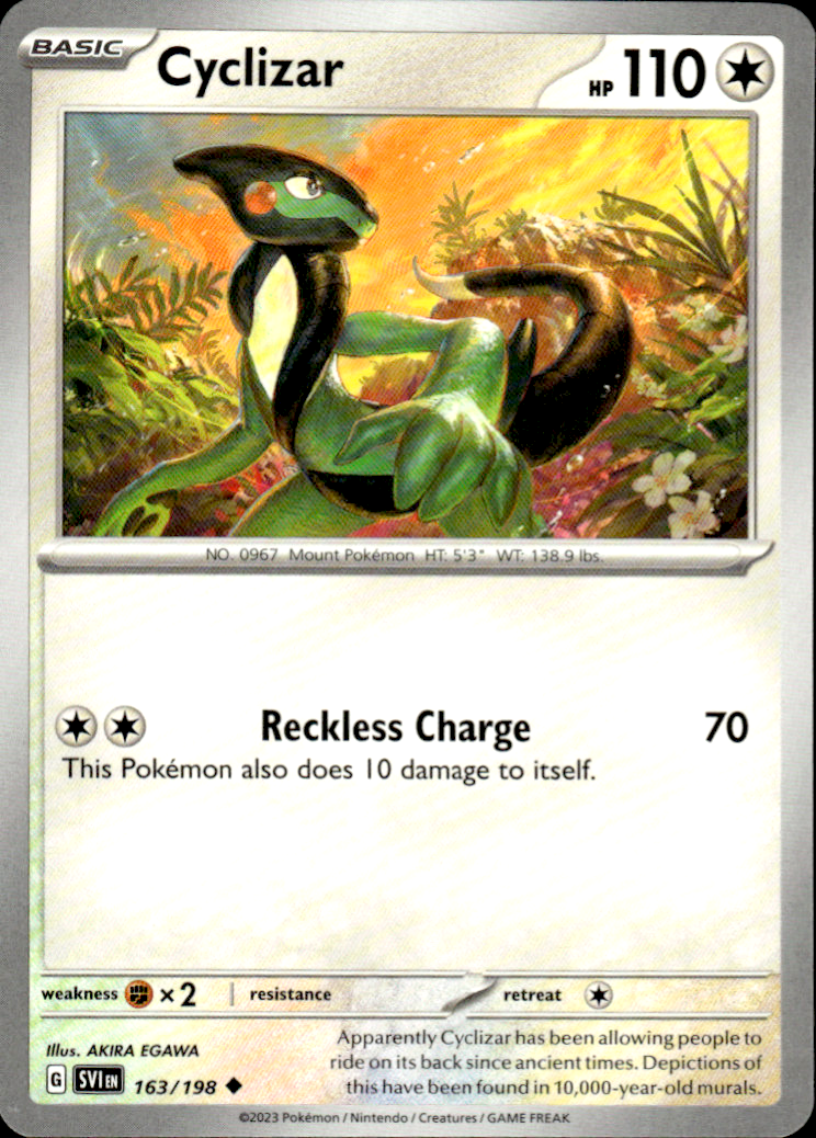 Cyclizar Scarlet & Violet Base Set 163/198 Uncommon Pokémon — English Near Mint