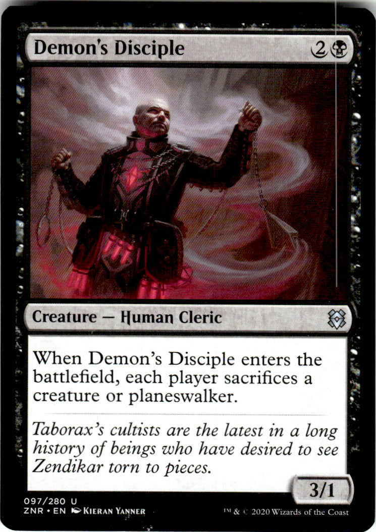 Demon's Disciple Zendikar Rising 97 U Magic: The Gathering Near Mint