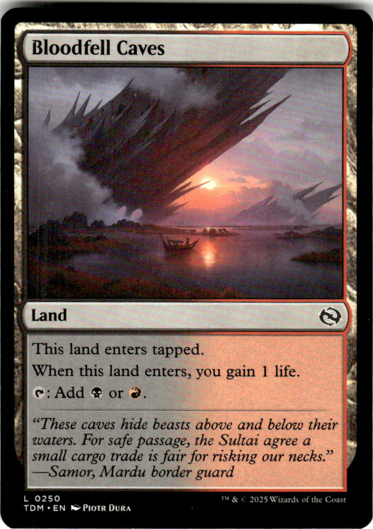 Bloodfell Caves Tarkir: Dragonstorm 250 L Magic: The Gathering Near Mint