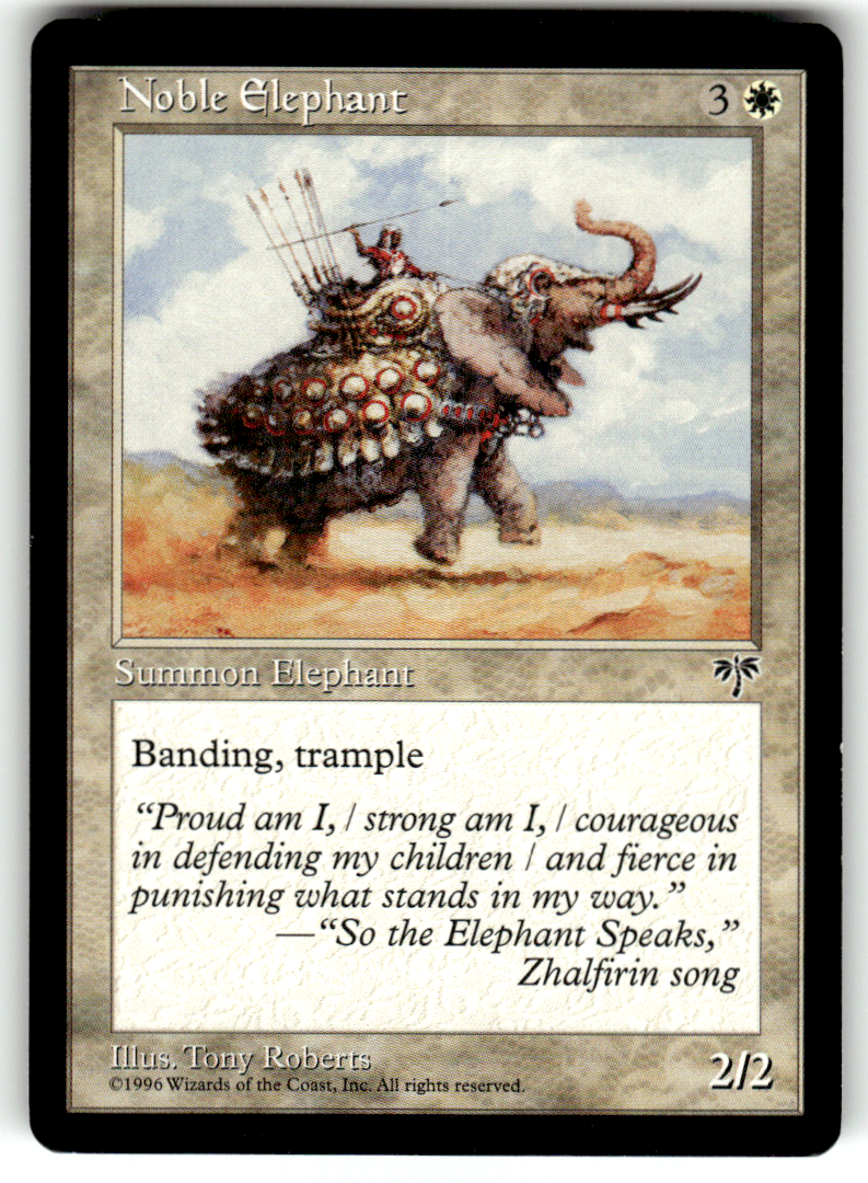Noble Elephant Mirage C Magic: The Gathering Near Mint