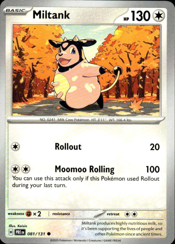 Miltank Prismatic Evolutions 081/131 Common Pokémon — English Near Mint