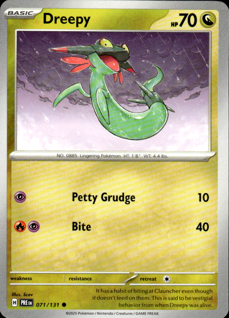 Dreepy Prismatic Evolutions 071/131 Common Pokémon — English Near Mint
