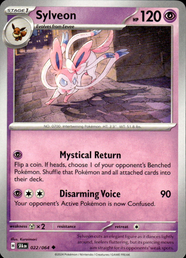 Sylveon Shrouded Fable 022/064 Uncommon Pokémon — English Near Mint