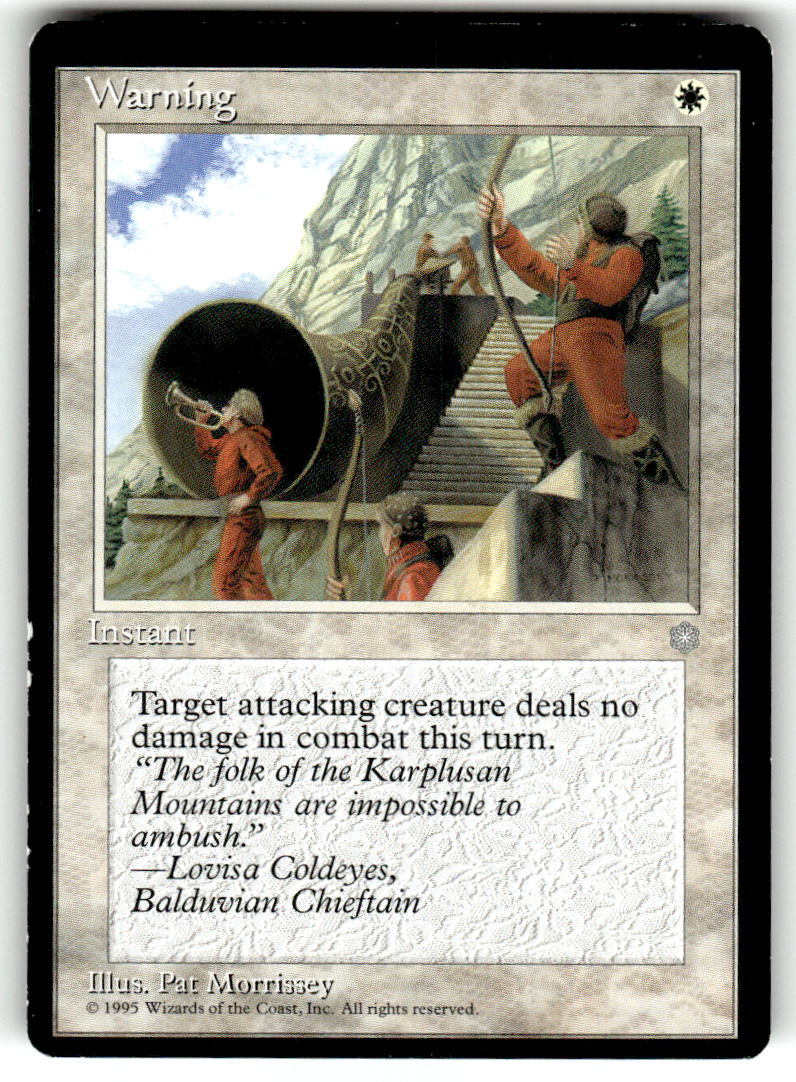 Warning Ice Age C Magic: The Gathering Lightly Played