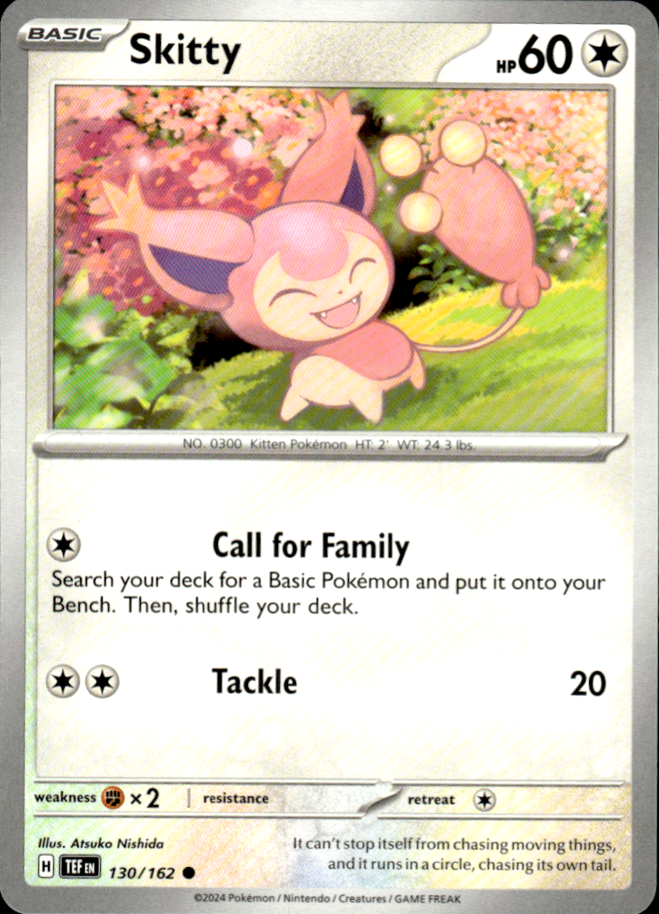 Skitty Temporal Forces 130/162 Common Pokémon — English Near Mint