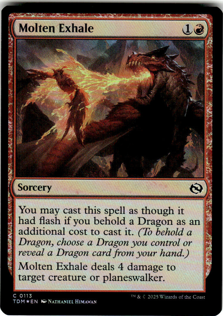 Molten Exhale Tarkir: Dragonstorm 113 C Foil Magic: The Gathering Near Mint