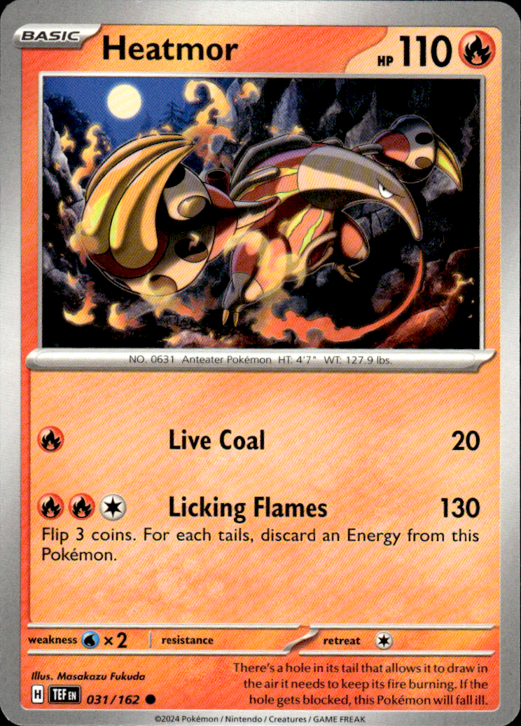 Heatmor Temporal Forces 031/162 Common Pokémon — English Near Mint