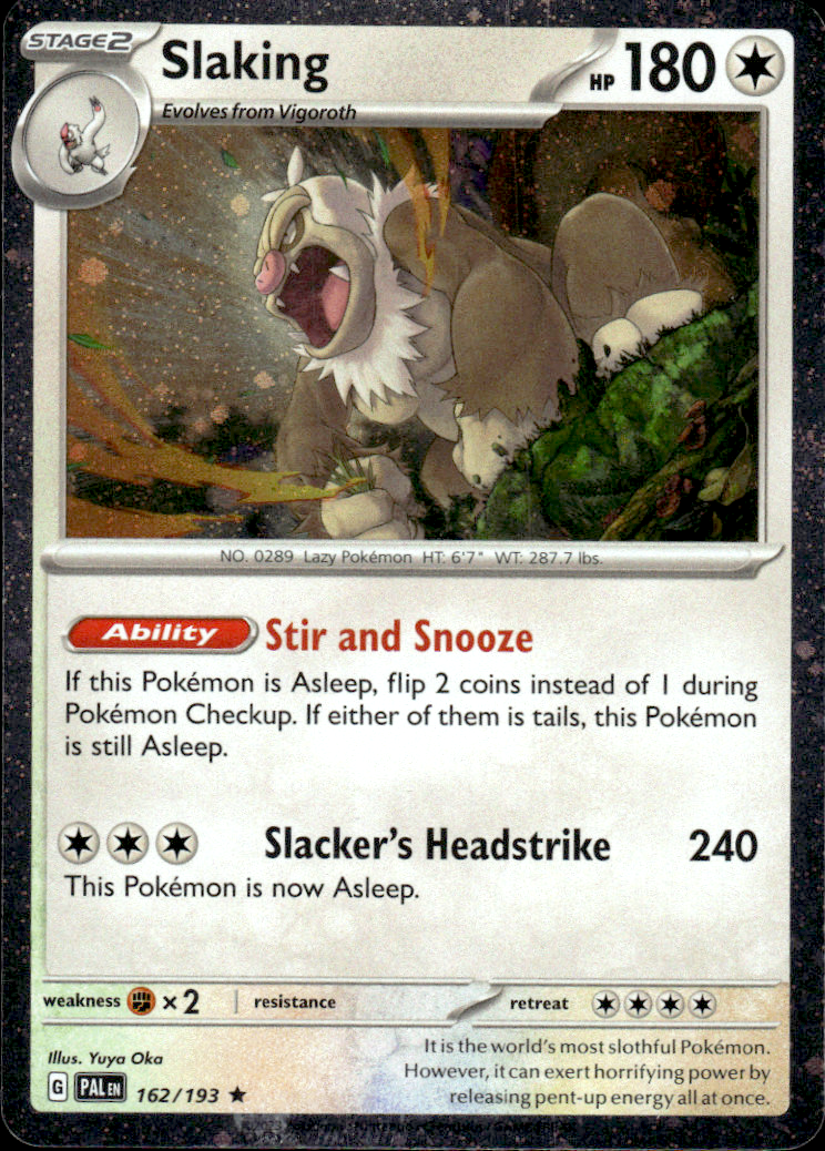 Slaking (Cosmos Holo) Miscellaneous Cards & Products 162/193 Rare Holo Near Mint