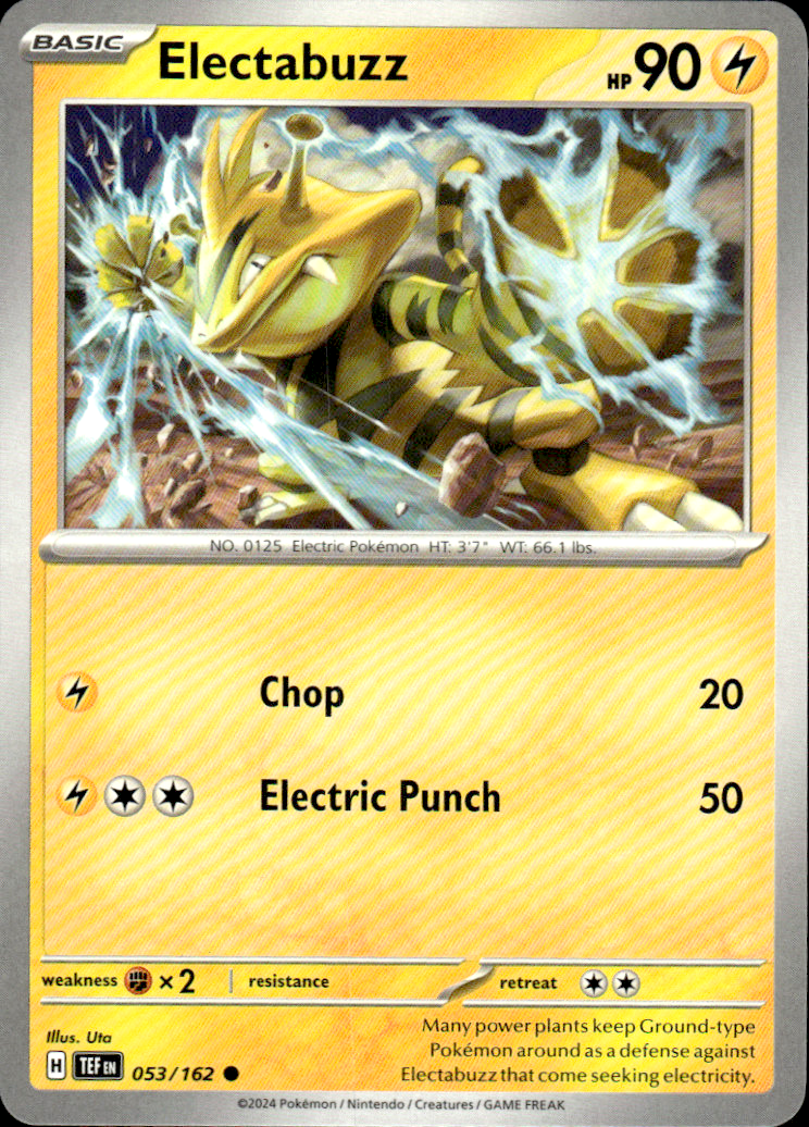 Electabuzz Temporal Forces 053/162 Common Pokémon — English Near Mint
