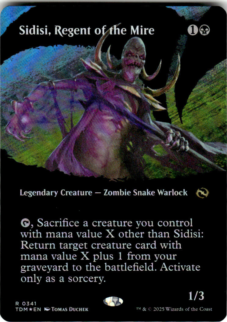Sidisi, Regent of the Mire (Borderless) Tarkir: Dragonstorm 341 R Foil Near Mint