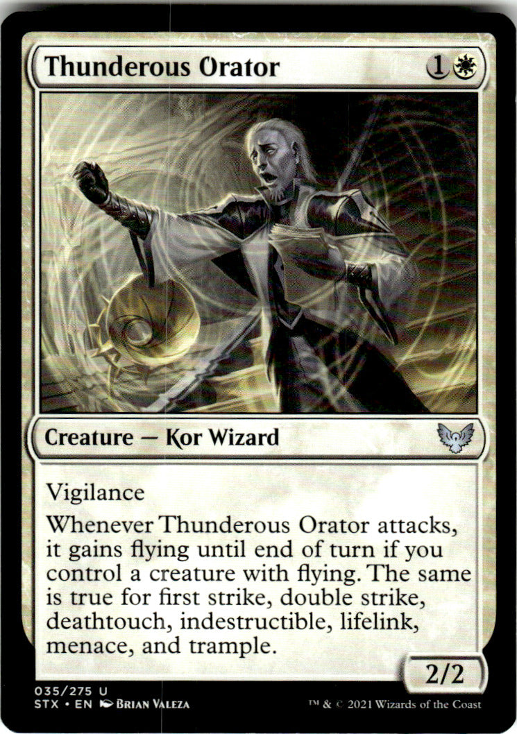Thunderous Orator Strixhaven: School of Mages 35 U Magic: The Gathering