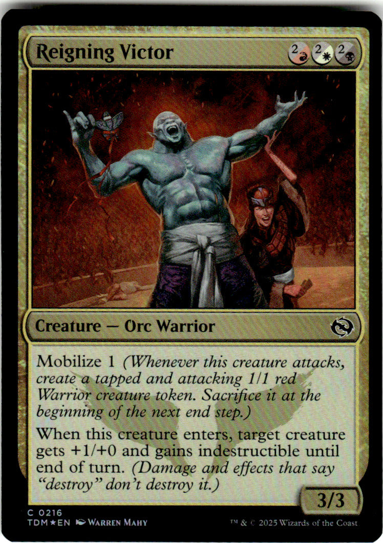 Reigning Victor Tarkir: Dragonstorm 216 C Foil Magic: The Gathering Near Mint
