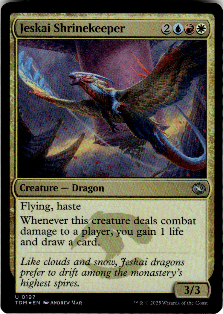 Jeskai Shrinekeeper Tarkir: Dragonstorm 197 U Foil Magic: The Gathering