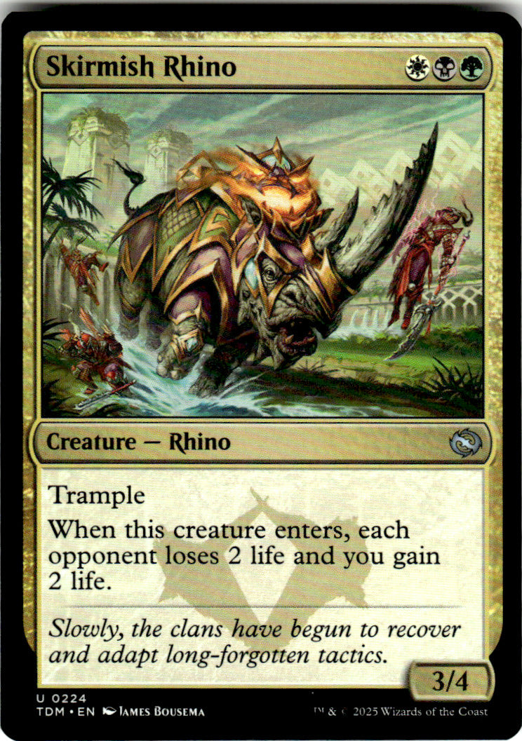 Skirmish Rhino Tarkir: Dragonstorm 224 U Magic: The Gathering Near Mint