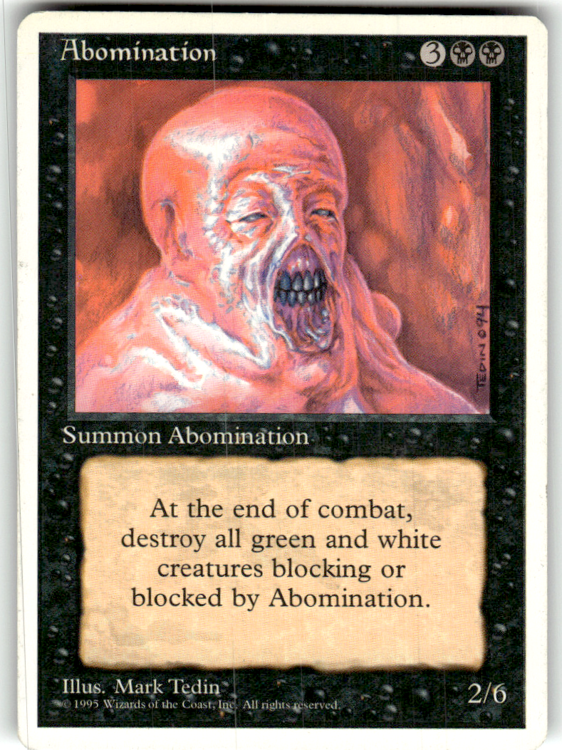 Abomination Fourth Edition U Magic: The Gathering Lightly Played