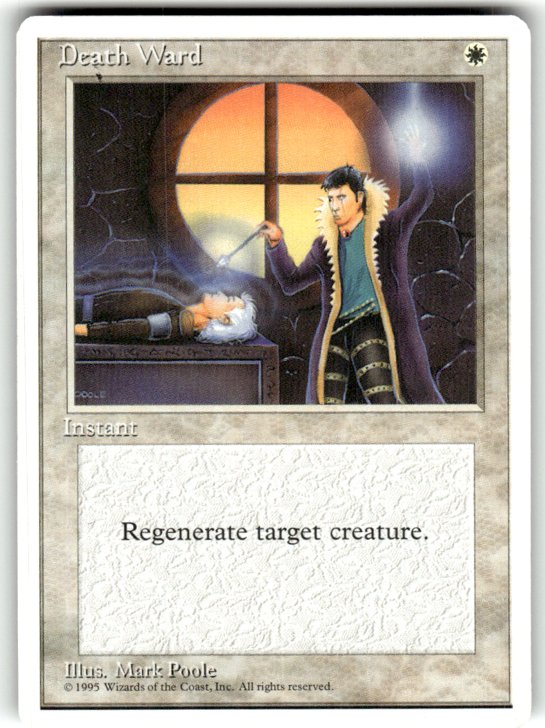 Death Ward Fourth Edition C Magic: The Gathering Lightly Played