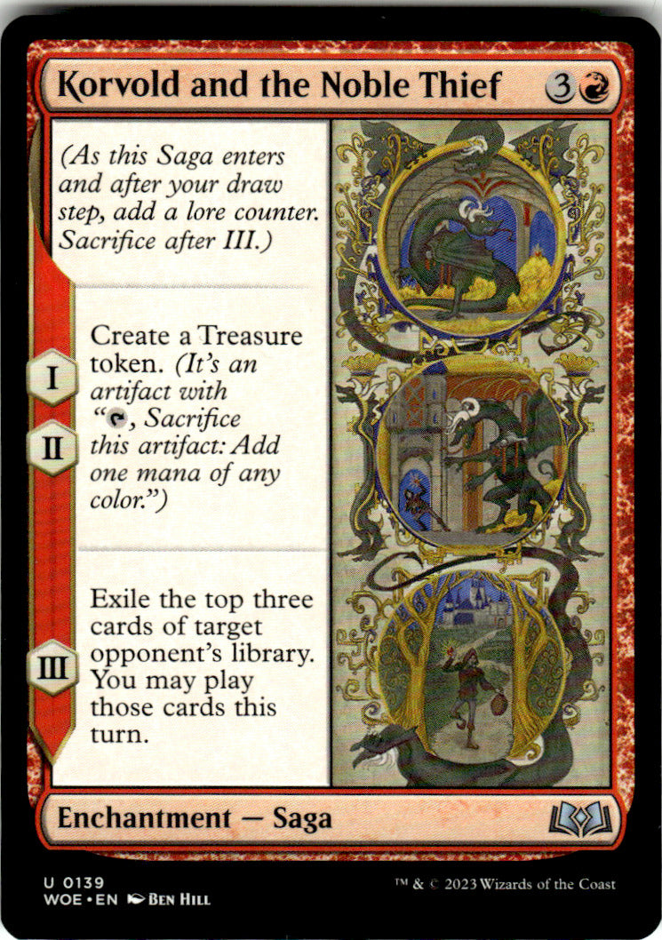 Korvold and the Noble Thief Wilds of Eldraine 139 U Magic: The Gathering