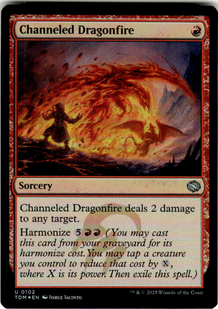 Channeled Dragonfire Tarkir: Dragonstorm 102 U Foil Magic: The Gathering