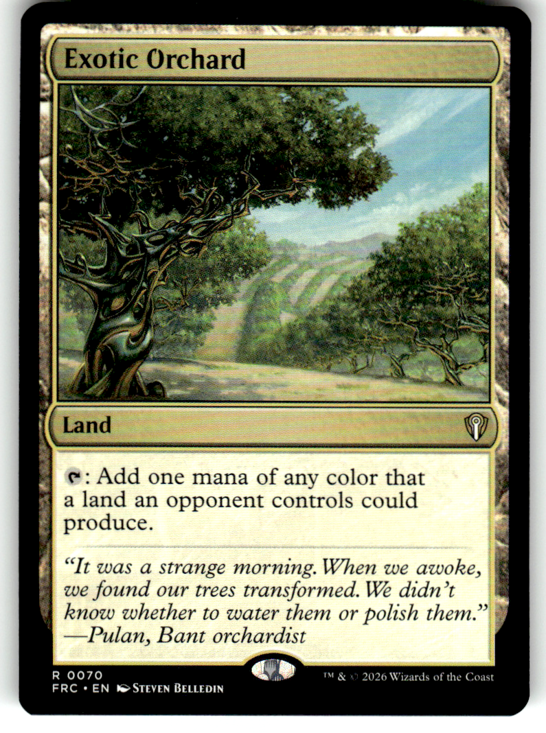 Exotic Orchard Commander: Reality Fracture 70 R Magic: The Gathering Near Mint
