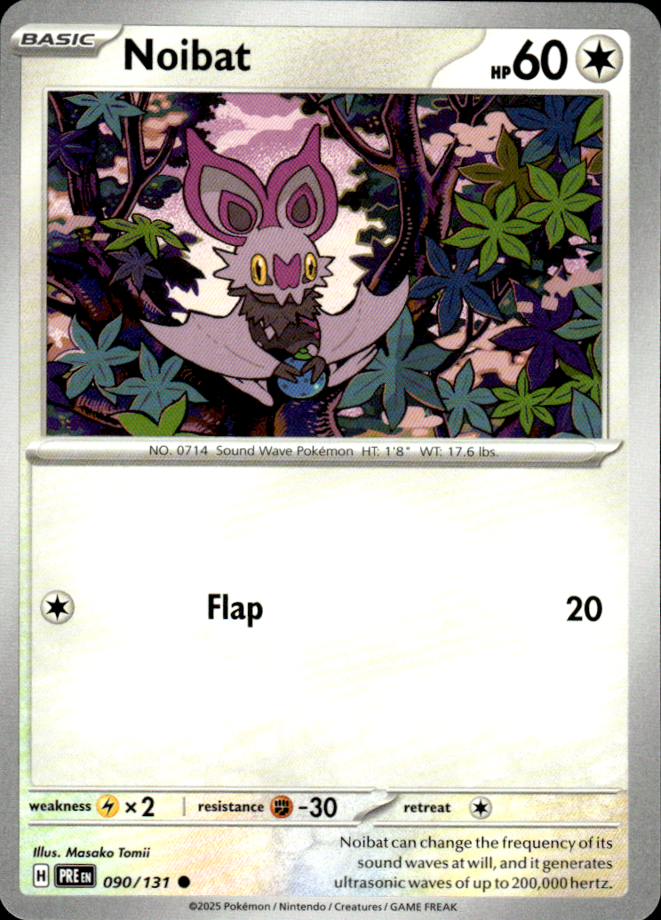Noibat Prismatic Evolutions 090/131 Common Pokémon — English Near Mint